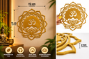 Ver imagem 2 de Kit 2 Unidades Decoração Parede Símbolo “Om” – Mandala Flor de Lótus:Dourado