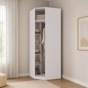 Ver imagem 3 de Guarda Roupa Closet sem Porta Canto Diagonal 84cm 5 Prateleiras 1 Cabideiro Essenza Luciane Móveis