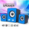 Caixa de Som Subwoofer para Pc e Celular Cabo P2 - Azul - 3