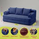 Ver imagem 3 de Sofá Cama Nami 1,88m Xpand Tech Tecido Velourê Azul Cama Inbox