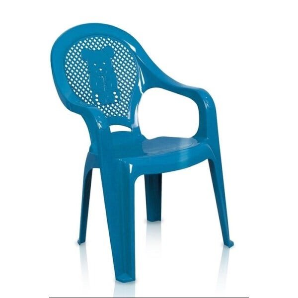 Conjunto de Mesa e 4 Cadeiras Decoradas Infantil Teddy Azul - 2