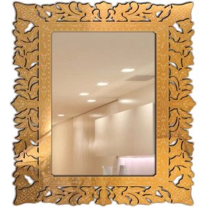 Quadro Espelho Veneziano Decorativo Sala 80x90 - 38.125 - Dourado