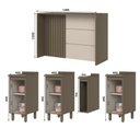 Ver imagem 7 de Kit Ilha Gourmet Connect com Balcões 40cm e Porta Toalha Duna/cristal - Móveis Henn