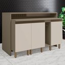 Ver imagem 2 de Kit Ilha Gourmet Connect com Balcões 40cm e Porta Toalha Duna/cristal - Móveis Henn