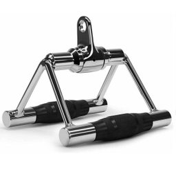 Puxador Tríceps Triangulo Cromado Giro Pegada Emborrachada - 1 Puxador Tríceps Triangulo Cromado Giro Pegada Emborrachada - 1