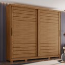 Ver imagem 1 de Guarda-roupa Casal Cayman 2 Portas 6 Gavetas 100% Mdf Ripado Nature - Henn
