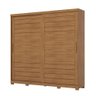 Guarda-roupa Casal Cayman 2 Portas 6 Gavetas 100% Mdf Ripado Nature - Henn - 2