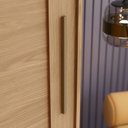 Ver imagem 6 de Guarda-roupa Casal Cayman 2 Portas 6 Gavetas 100% Mdf Ripado Nature - Henn