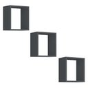 Ver imagem 1 de Kit 3 Nichos Juju Grafite Fosco - Reller Móveis