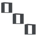 Ver imagem 1 de Kit 3 Nichos Juju Grafite Fosco - Reller Móveis