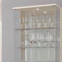 Ver imagem 6 de Cristaleira 2 Portas de Vidro 2 Gavetas e 3 Prateleiras de Vidro Diamante - Off White