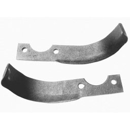 Kit com 2 Lâminas Enxada Rotativa Tratorito Branco B4t 6,5cv / Bd 5cv Lado Esquerdo e Direito Branco - 1