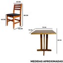 Ver imagem 6 de Conjunto Fixo 70x70 Mesa com 4 Cadeiras Estofadas Cor:mel