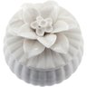 PORTA JOIAS 6x7x7cm CERÂMICA BRANCO - 2