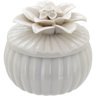 PORTA JOIAS 6x7x7cm CERÂMICA BRANCO - 1