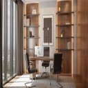 Ver imagem 1 de Kit com 2 Cadeiras Office Base Fixa em Aço Cromado e Couro Ecologico Austin Preto