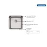 Cuba de Embutir 40x40cm Undermount Aço Inox PRIME - 3