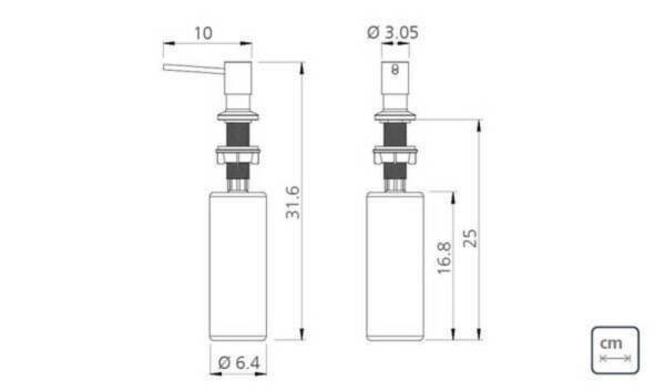Dosador de Sabão Aço inox Gold com Recipiente Plástico 500ml - 4