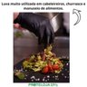Luva Churrasqueiro E Cabeleireiro Preta 100un - Proteloja EPI's - Preto / G - 4