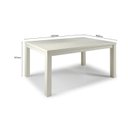 Ver imagem 3 de Mesa Rústica de Jantar 4 Lugares 120cm x 90cm - Branca