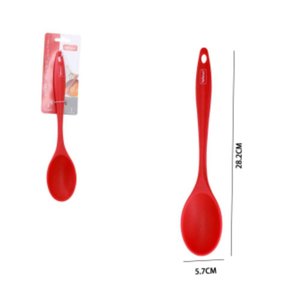Colher Cabo Longo de Silicone - Vermelha