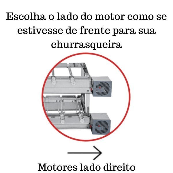Churrasqueira Elétrica Giratória Inox 11 Espetos Modelo 2A Mot Direito - 5