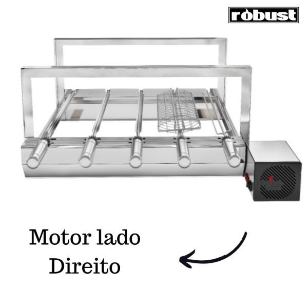Churrasqueira Elétrica Giratória 5 Espetos Mod. AG Robust Mot Direito - 1