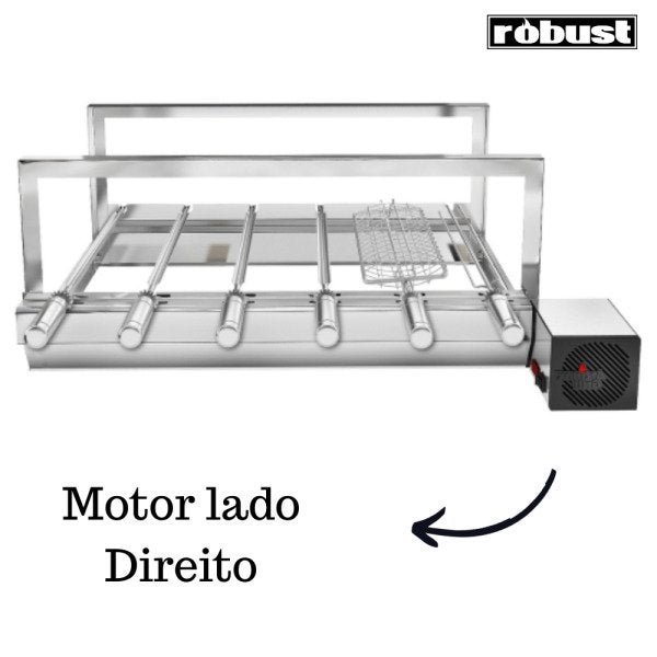 Churrasqueira Elétrica Giratória 6 Espetos Mod. AG Robust Mot Direito - 1