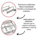 Ver imagem 5 de Churrasqueira Elétrica Giratória 6 Espetos Mod. AG Robust Mot Direito
