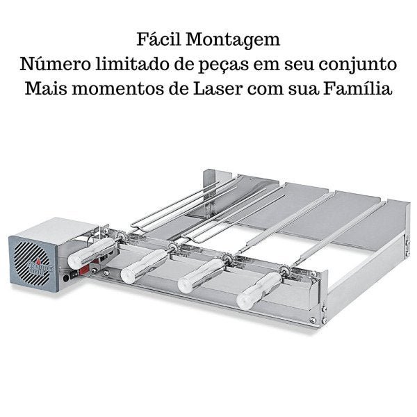Churrasqueira Elétrica Giratória Inox 4 Espetos Modelo Baixo Mot Esquerdo - 6