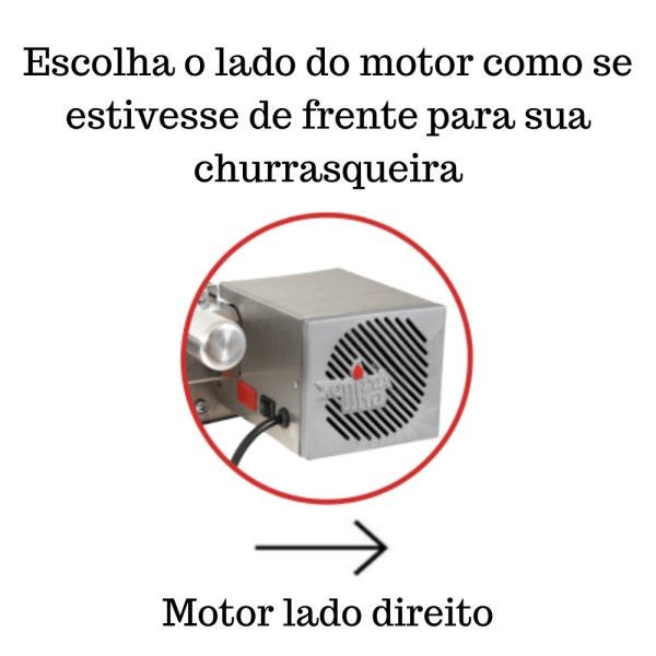 Churrasqueira Elétrica Giratória Inox 4 Espetos Modelo Baixo Mot Direito - 7