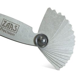 Calibrador de Raio em Aço Inox - Cap. 7,5 - 15,0mm - Ref. 113,0006 - Zaas - 2