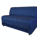 Ver imagem 1 de Manta Sofa Tecido Kacquard Sala Quarto Argolas Azul Marinho 1,40x1,80
