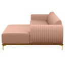 Ver imagem 6 de Sofá 2,45M 4 Lugares com Chaise Direito Pés Gold Molino C-105 Linho Rosê