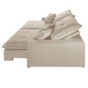 Ver imagem 2 de Sofá com Chaise Império 3 Lugares Retrátil 250cm Creme Boucle Meu Sofá Online