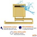 Ver imagem 3 de Suporte Papel Higiênico Dourado Fixação Ventosa