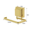 Ver imagem 5 de Suporte Papel Higiênico Dourado Fixação Ventosa