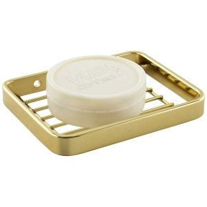 Saboneteira Aramada Parede Dourado Luxo Piatina