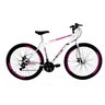Bicicleta Aro 29 Shimano Freio à Disco 21M. Velox Branca/Pink - Ello Bike - 1