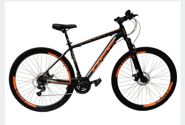 Bicicleta Aro 29 Off Alumínio Disco Suspensão Preto/Laranja Tamanho:17 - 1