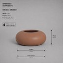 Ver imagem 3 de Cachepot Redondo Grande Vaso Decorativo de Cerâmica para Sala e Mesa Mocha Mousse