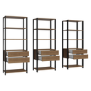 Ver imagem 5 de Estante Armário Multiuso para Livros 6 Gavetas 12 Prateleiras 210cm Rustic/Preto Madesa Xa