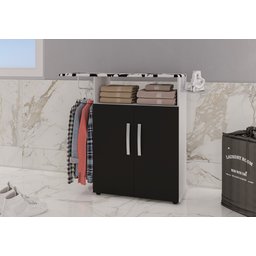 Tabua Amelia 2 Portas Branco Preto Luxo - 2