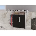 Ver imagem 2 de Tabua Amelia 2 Portas Branco Preto Luxo