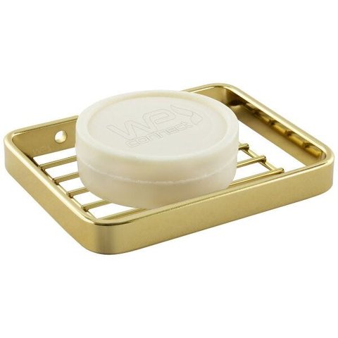 Porta Sabonete de Parede Luxo Fixação Parafuso Piatina Cores - Dourado