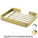 Ver imagem 5 de Porta Sabonete de Parede Luxo Fixação Parafuso Piatina Cores - Dourado