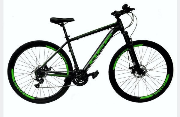 Bicicleta Aro 29 Off Alumínio Disco Suspensão Preto/Verde Quadro 19 - 1