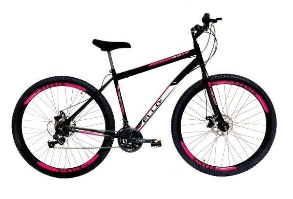 Bicicleta Aro 29 Shimano Freio à Disco 21M. Velox Preto/Pink - Ello Bike - 4