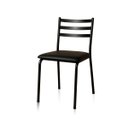 Ver imagem 2 de Kit 2 Cadeiras para Mesa de Jantar Cozinha Assento Estofado Isa Preta