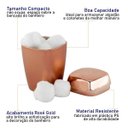 Ver imagem 2 de Porta Algodão e Cotonete Lavabo Luxo - Rosé Gold